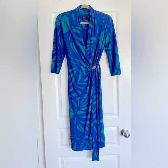 Ocean tones JNY wrap dress - Picture 1 of 7